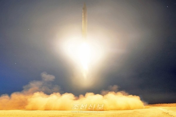 북한이 미사일을 발사하는 모습(사지=조선의 오늘)