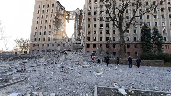 러시아의 공격으로 파괴된 우크라이나의 한 건물(사진=우리민족서로돕기운동)