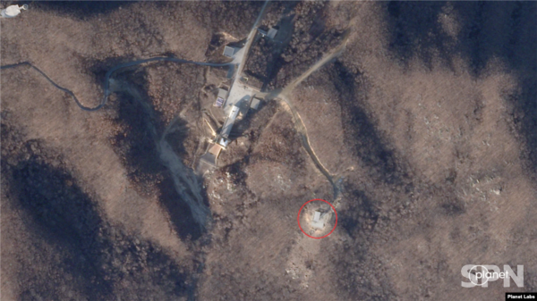 '플래닛랩스'가 26일 촬영한 동창리 서해위성발사장 모습(사진=Planet Labs/VOA)