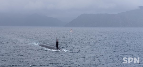18일 부산항에 입항한 미 해군 전략핵잠수함(SSBN) '켄터키함'(사진=미 전략사령부)