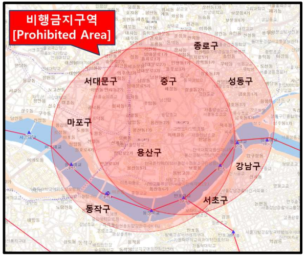 비행금지구역(P73)(사진=국토교통부 항공교통본부)