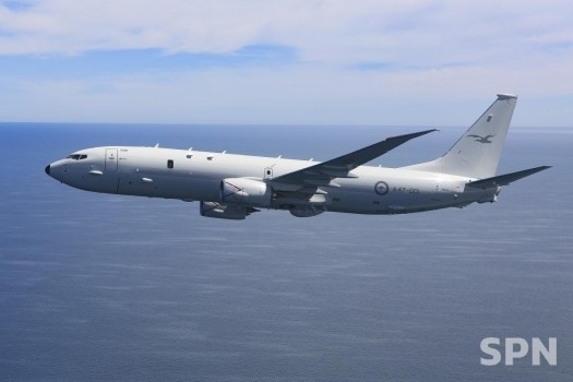 북한의 불법 해상 활동을 감시하고 있는 호주 공군 초계기 'P-8A'(사진 =호주 국방부)
