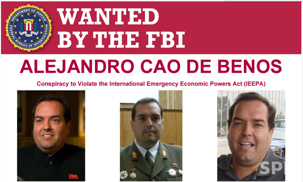미국 연방수사국(FBI)의 스페인 국적자 알레한드로 카오 데 베노스 지명수배 전단(사진=FBI)