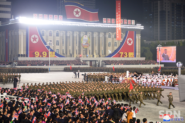 2021년 9월 9일 개최된 북한 '공화국 창건 73돌 기념 민간 및 안전무력열병식'(사진=조선의 오늘)