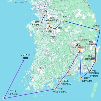 필승편대의 온라인 슬롯 경로.(공군 제공)