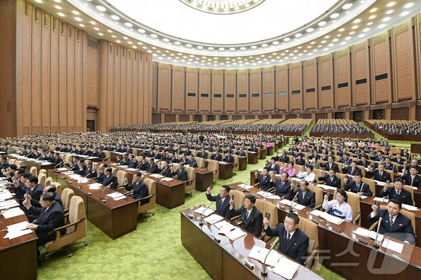북한 최고인민라이브 바카라 제14기 제11차 라이브 바카라 모습(사진=노동신문/뉴스1)