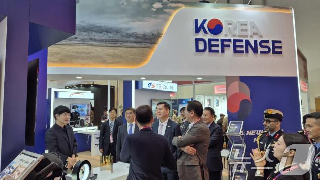 아랍에미리트(UAE) 아부다비에서 개최된 ‘IDEX 2025’ 행사장에 마련된 '통합한국관' 모습. (방위사업청 제공. 재판매 및 DB 금지) 2025.2.17/뉴스1