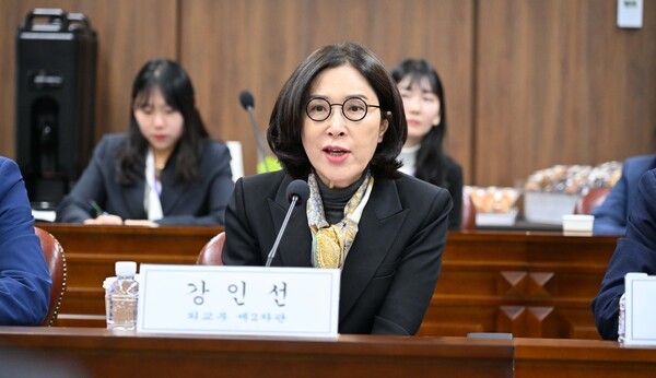 강인선 차관이 2025년 제1차 자문위원회 사설 바카라를 주재하고 있다.(사진=외교부)