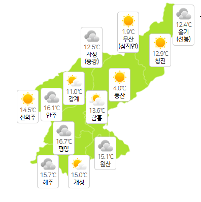 북한 슬롯사이트 소닉 추천 5월 28일 오전 3시 현재 날씨 개황(사진=기상청)