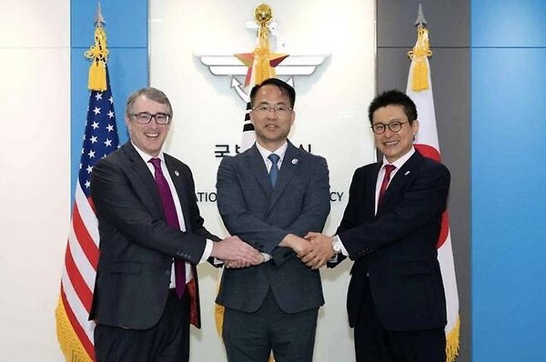 한국과 미국, 일본은 지난 4월 22~23일 서울 용산 국방부청사에서 한미일 토토 카지노회의(DTT) 도상훈련(TTX) 및 실무회의를 개최했다. (국방부 제공)