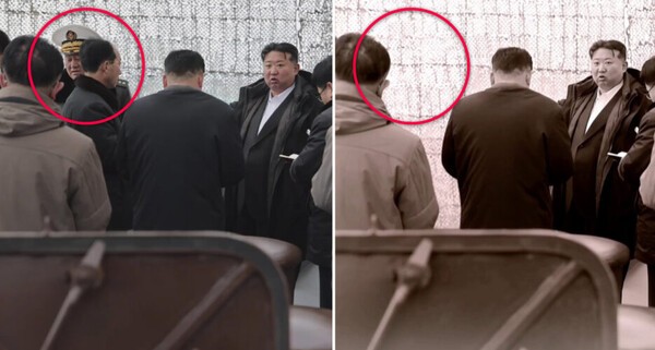김명식 해군슬롯사이트과 홍길호 청진조선소 지배인 사진이 삭제된 모습(사진=NK뉴스)