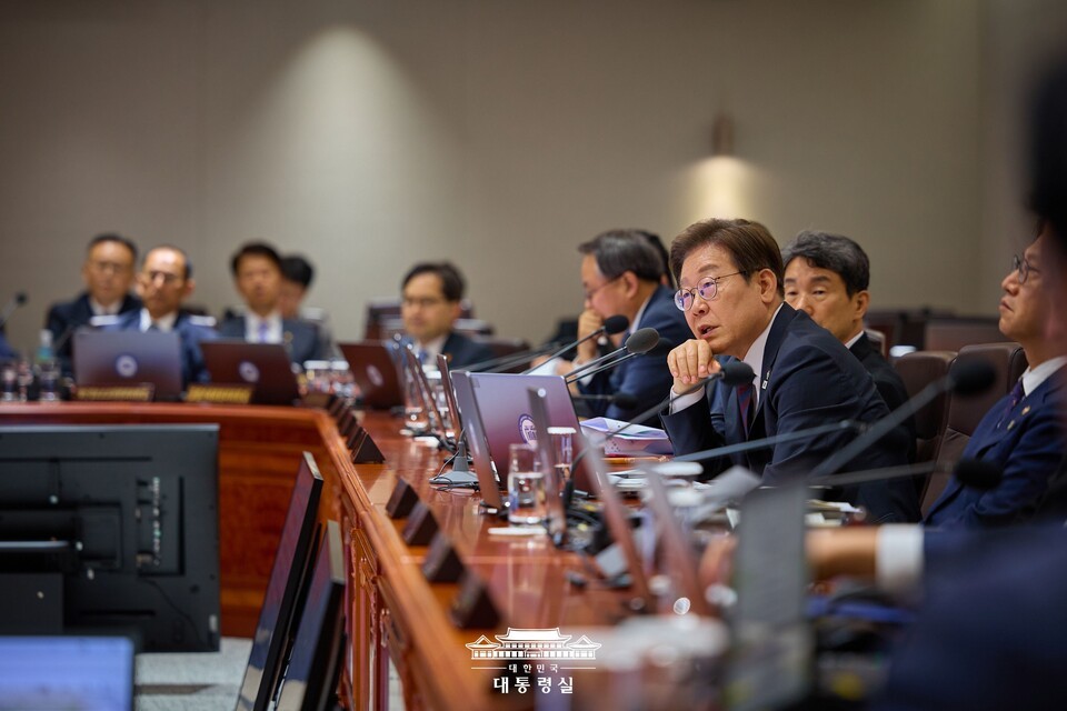 이재명 토토사이트추천이 국무회의를 주재하고 있다.(사진=토토사이트추천실 제공)