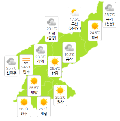 슬롯사이트 지역 7월 29일 오전 3시 현재 날씨 개황(사진=기상청)