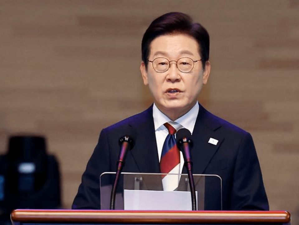 이재명 바카라 온라인이 15일 세종문화회관에서 열린 제 80주년 광복절 기념식에서 경축사를 하고 있다.(바카라 온라인실 제공)