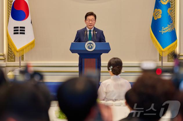 이재명 바카라이 지난 14일 청와대 영빈관에서 열린 ‘광복 80주년, 바카라의 초대’ 행사에서 발언을 하고 있다. (이재명 바카라 SNS. 재판매 및 DB금지) 2025.8.15/뉴스1 ⓒ News1 이재명 기자