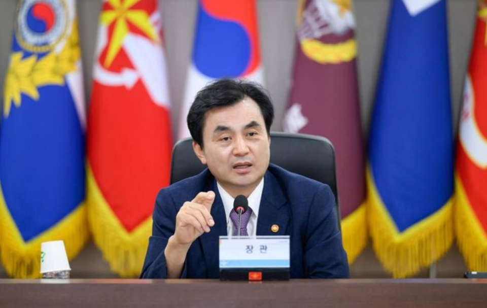 안규백 국방부 장관이 5일 국방부 지휘부회의실에서 군기강 확립 슬롯 무료 사이트에서 발언하고 있다. (사진=국방부 제공)