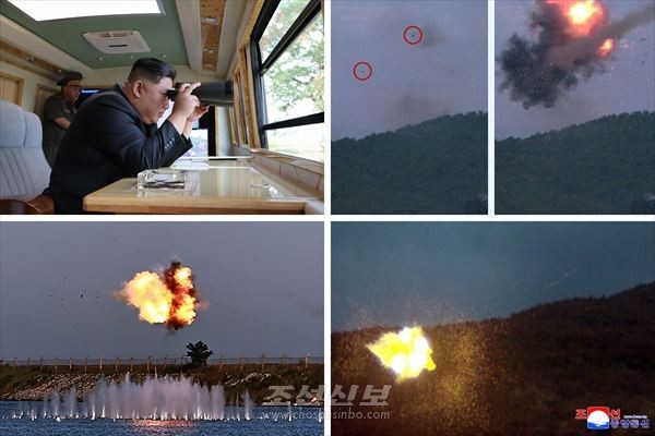 김정은 총비서가 국방과학원 바카라 토토 사이트방어무기연구소와 전자무기연구소의 사업을 현지지도하고 있다.(사진=조선신보)